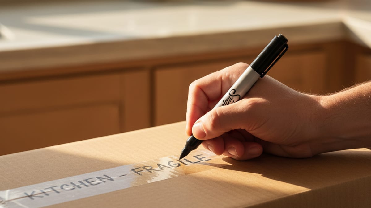 Swift Move SD mover writing a not-to-exceed estimate on a clipboard